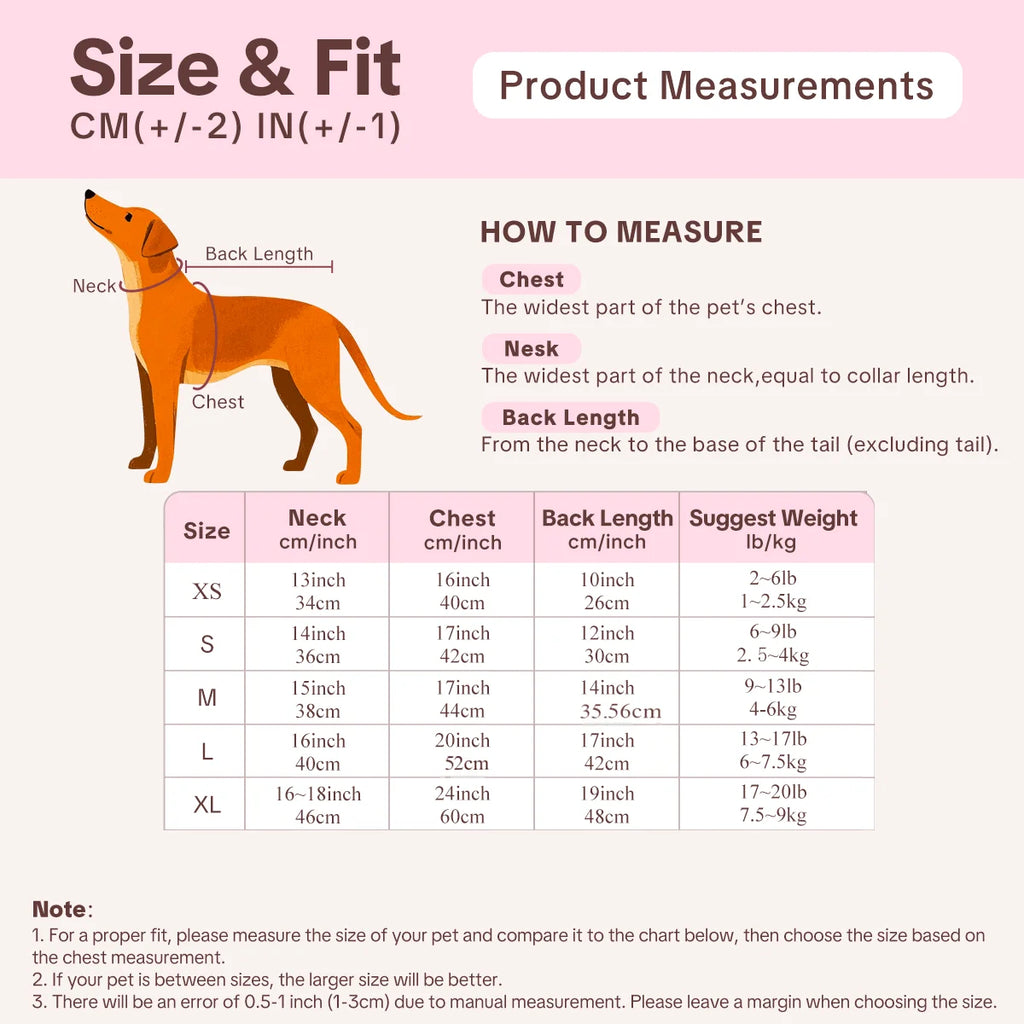 Colorful Zipper Warm Autumn and Winter Pet Jacket for Cats and Dogs