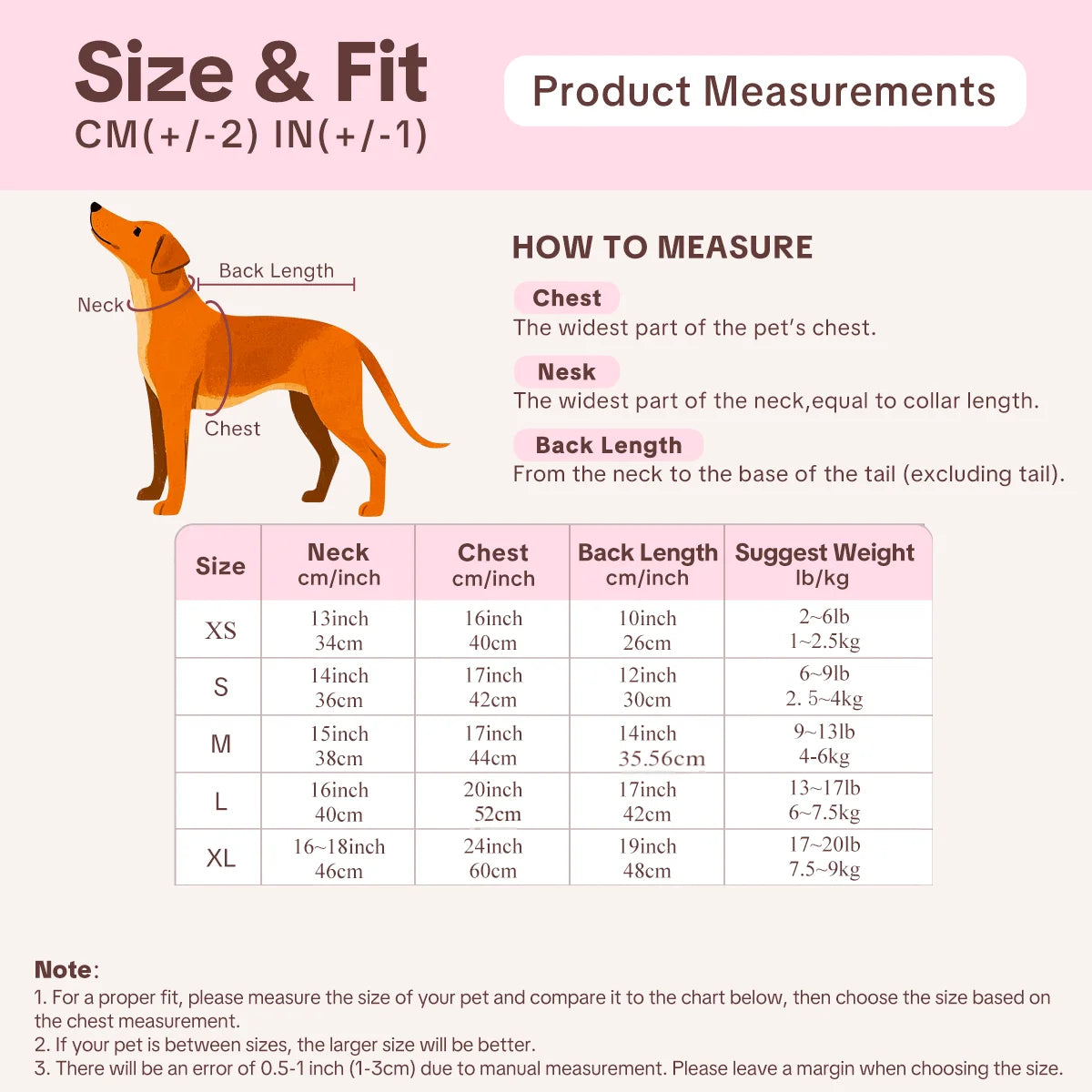 Colorful Zipper Warm Autumn and Winter Pet Jacket for Cats and Dogs