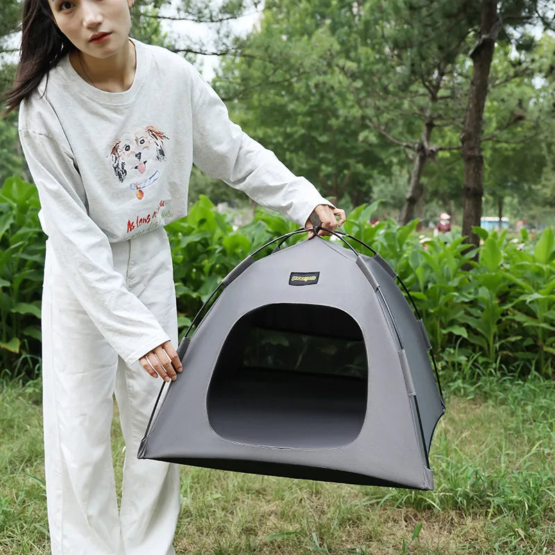 Tent Shape Cat Beds Removable Convenient Storage Pet Bed