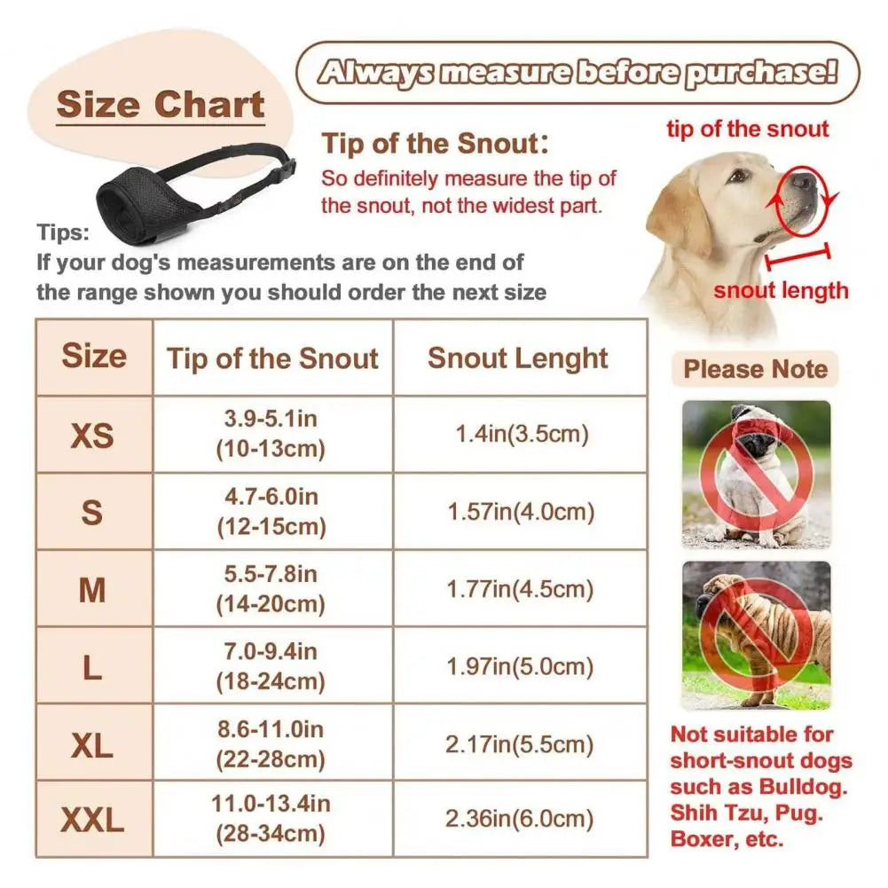 Dog Muzzle Soft Mesh Muzzle Drinkable Muzzle