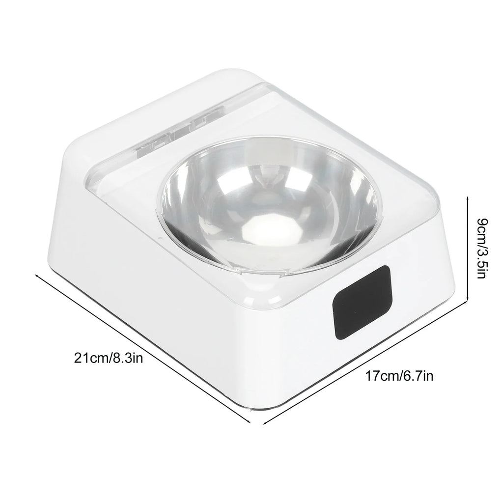 Automatic Cat Feeder with Infrared Sensor Cover Removable Bowl Battery