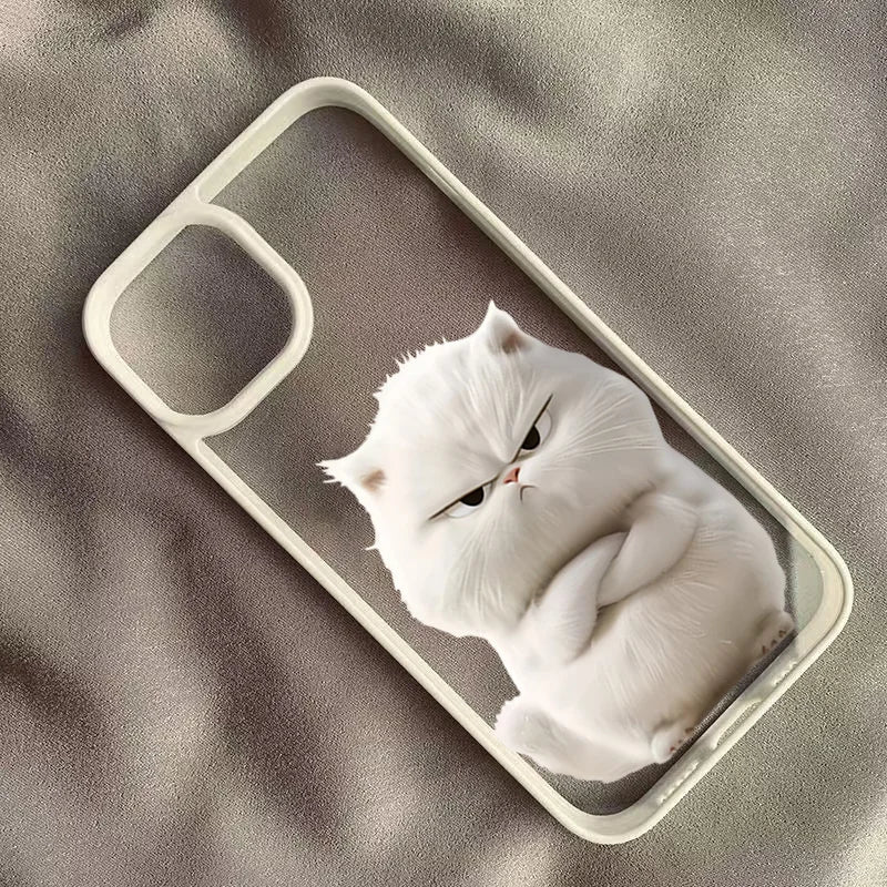 Funny Cool Cat Clear Phone Case For iPhone