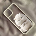 Funny Cool Cat Clear Phone Case For iPhone