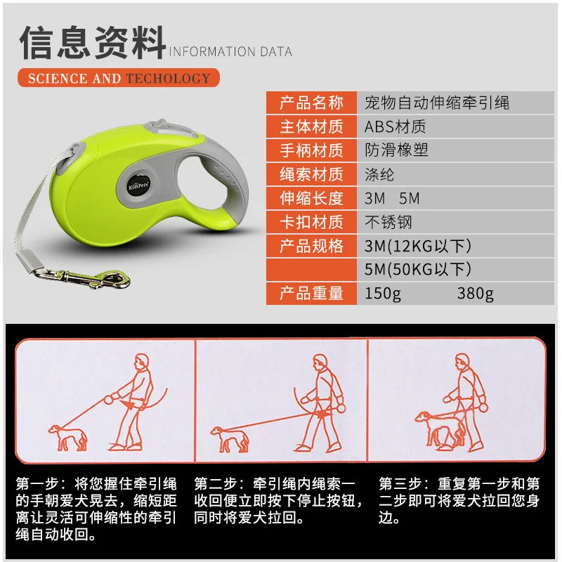 Pet Automatic Retractable Dog Leash Retractable Pet