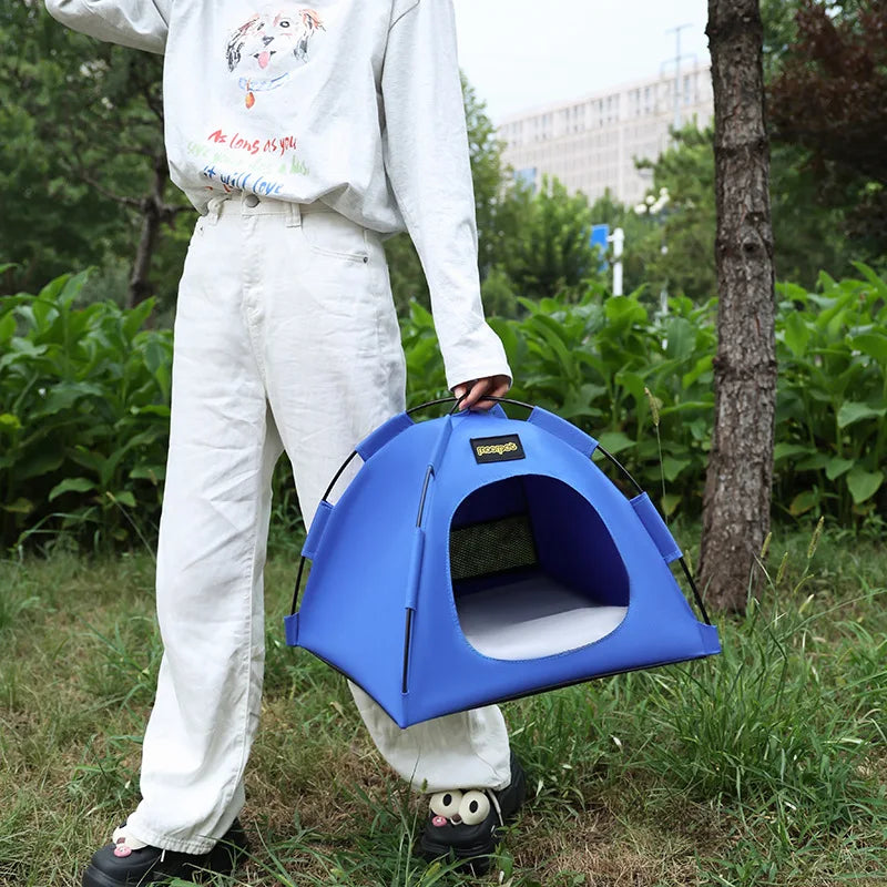 Tent Shape Cat Beds Removable Convenient Storage Pet Bed