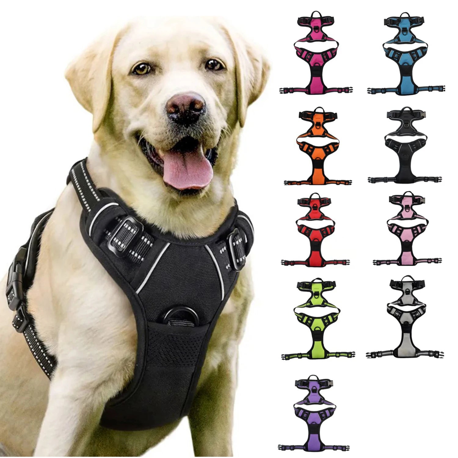 Dog Harness No Pull Pet Harness Adjustable Padded Dog Vest