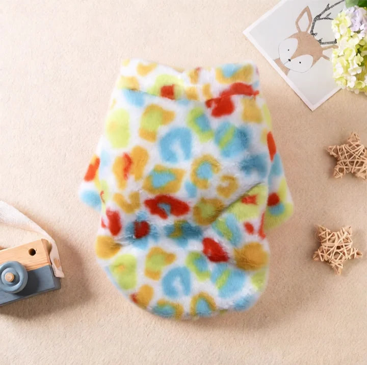 Colorful Zipper Warm Autumn and Winter Pet Jacket for Cats and Dogs