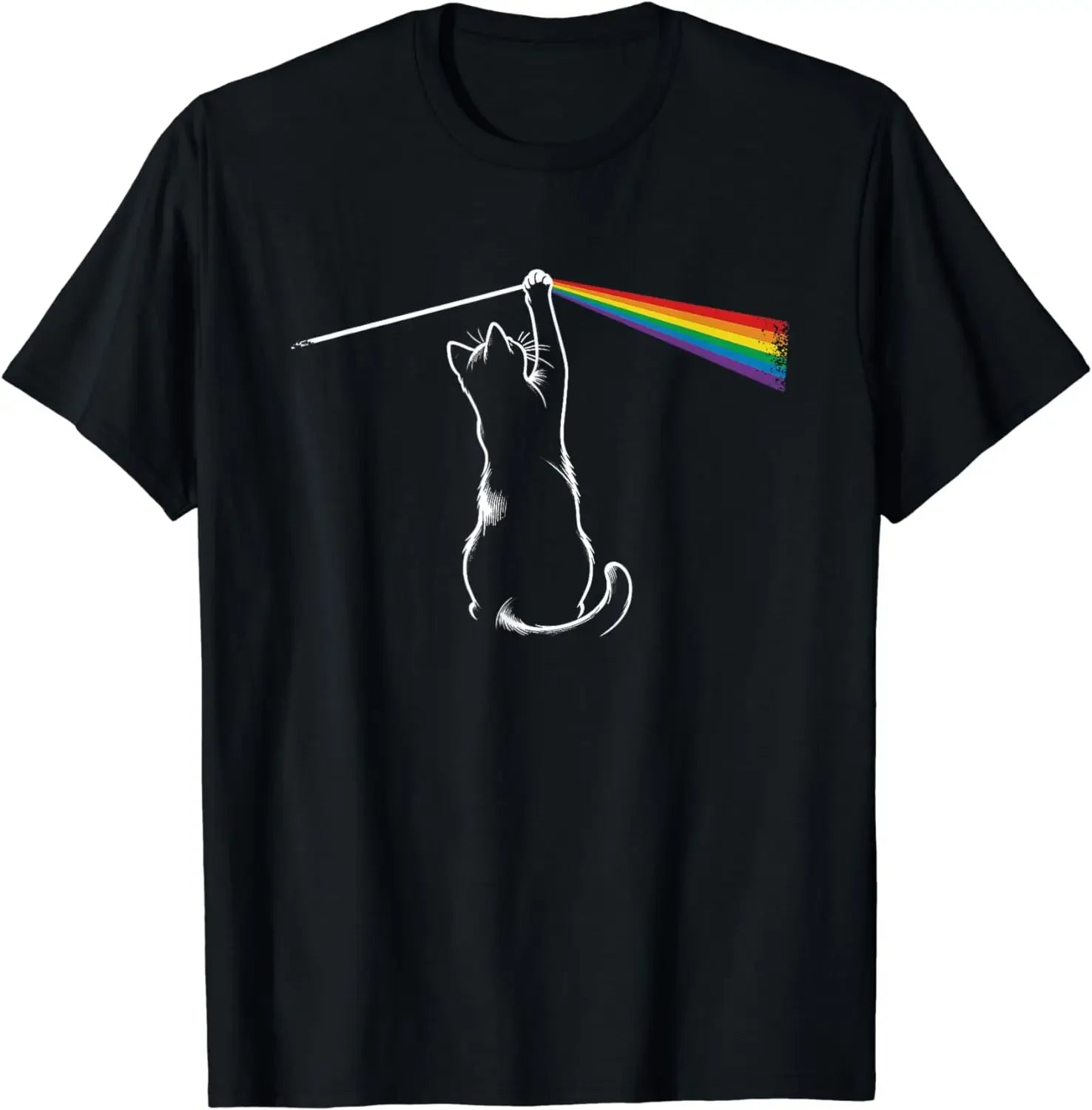 Funny Cat T-Shirt Cat Rock Music Gift Women Clothing
