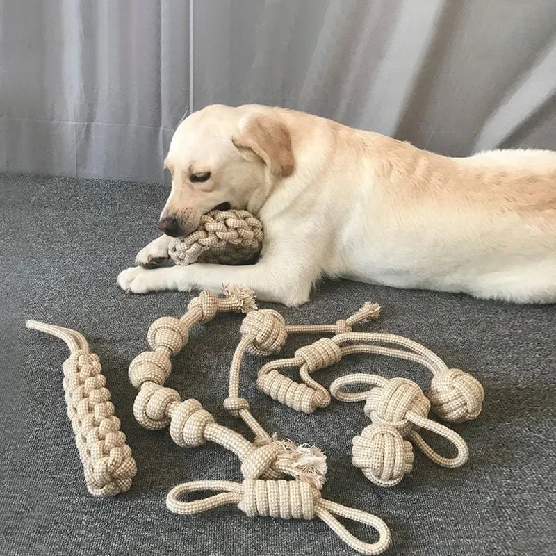 Cat Dog Knot Toy Cleaning Teeth Grinding Teeth