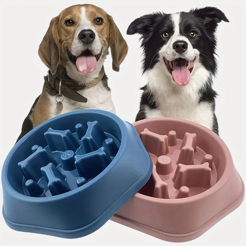 Dog Slow Feeder Non-choking Pet Bowl Anti Slip and Large Capacity