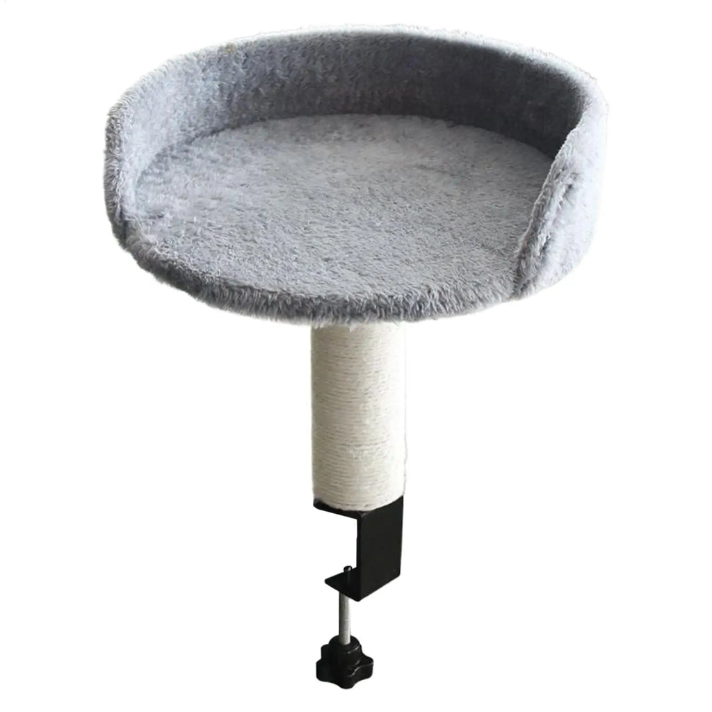 Desk Clamp Cat Bed with Soft Pad, Removable Pet Nest
