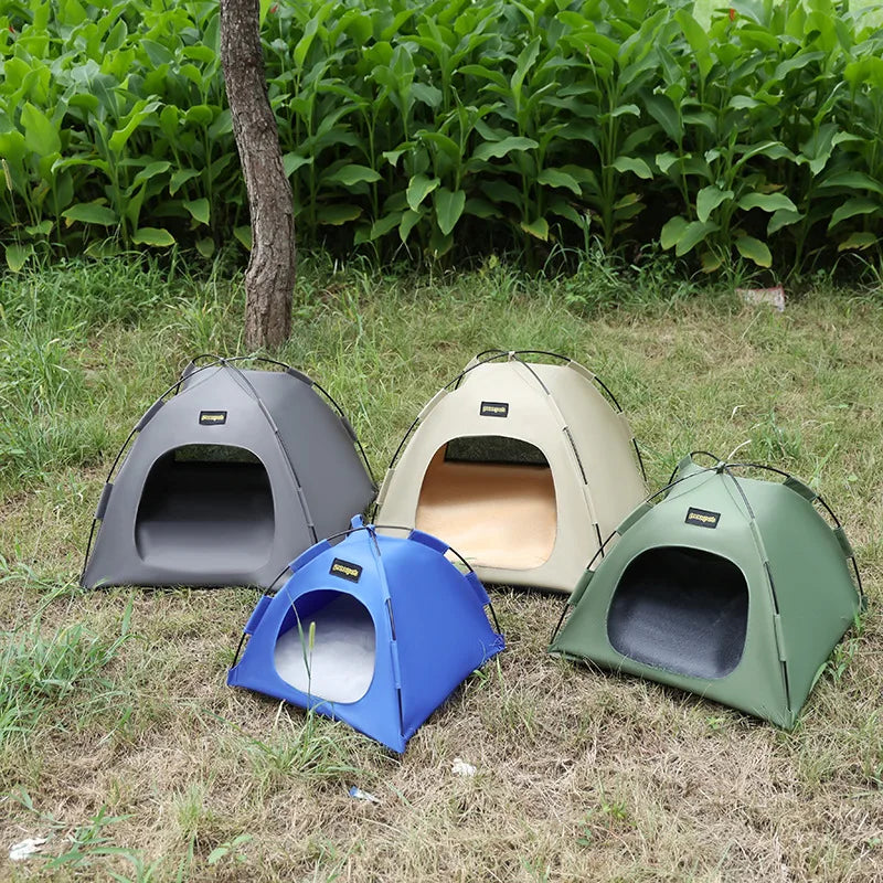 Tent Shape Cat Beds Removable Convenient Storage Pet Bed