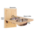 Cat wall furniture cat bowl feeding rack stainless steel